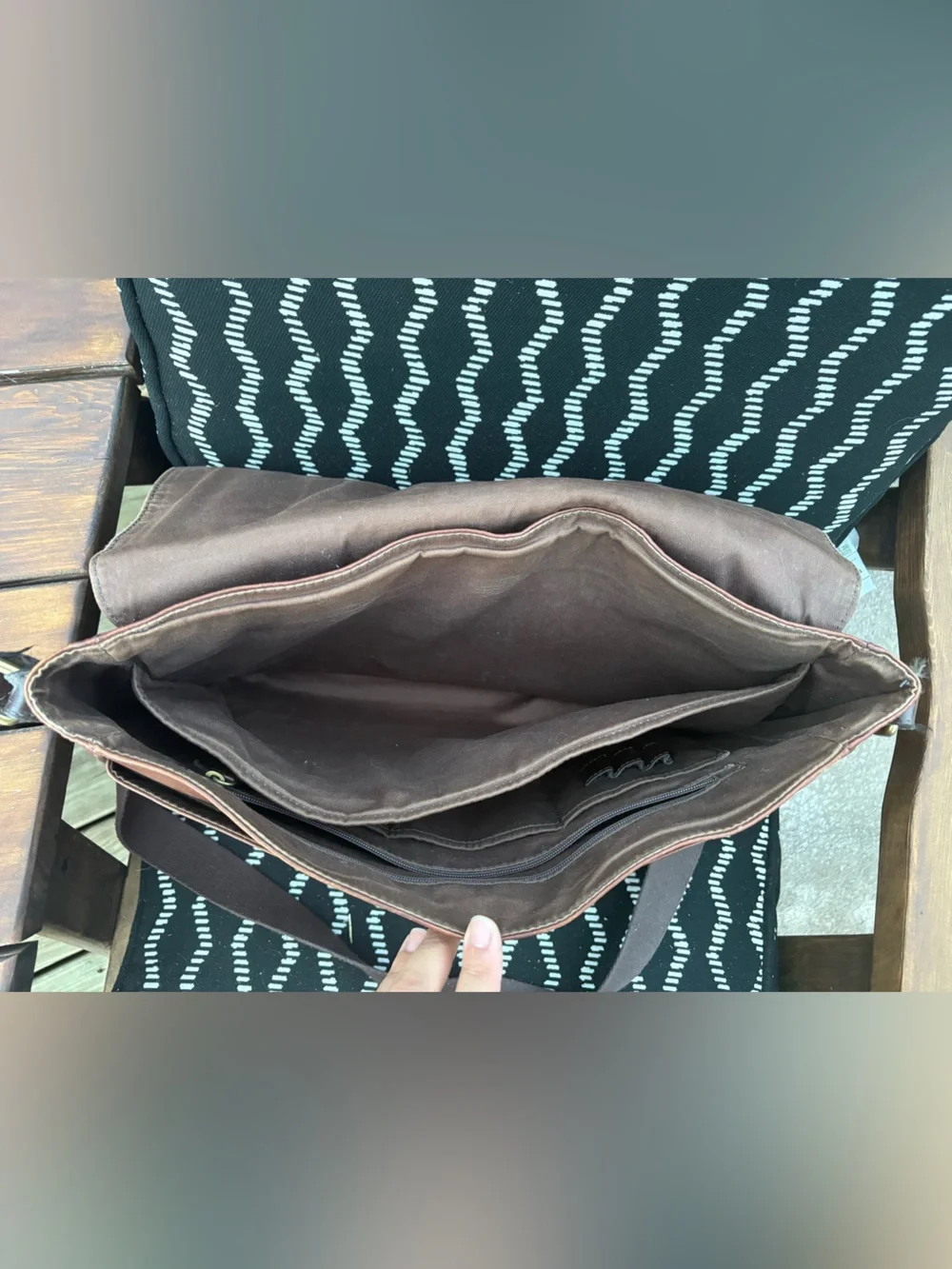 Fossil Brown Leather Messenger Laptop Bag Crossbody Shoulder Bag